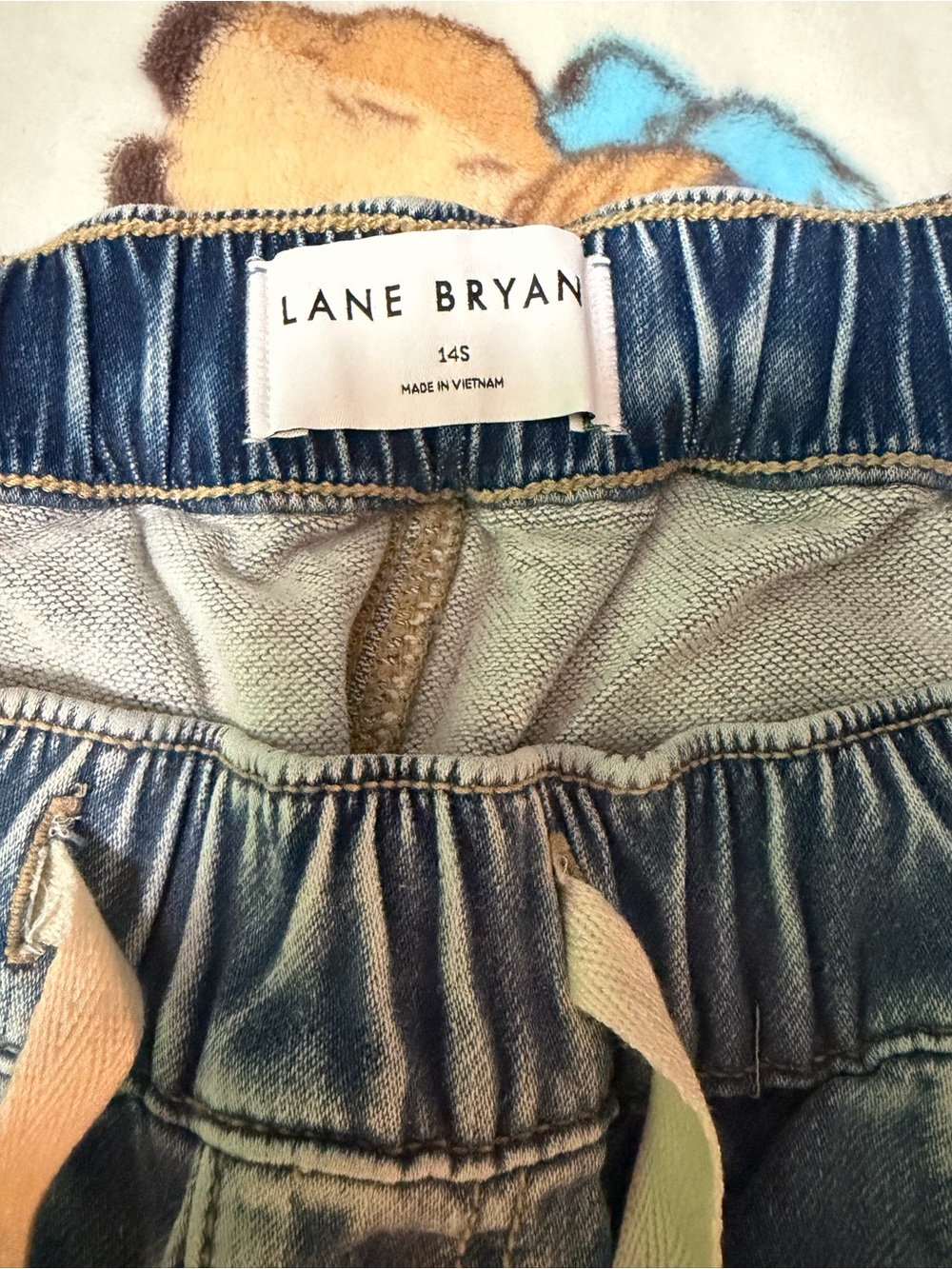 Lane Bryant Light Blue Washed Boyfriend Drawstring Jeans